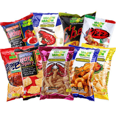 馬來(lái)西亞進(jìn)口妙妙膨化零食 多口味龍蝦片與甜味涂抹醬的休閑盛宴